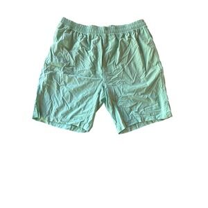 Myles Mens  Athletic Shorts L Green Lightweight Elastic Waist Inner Mesh Lining